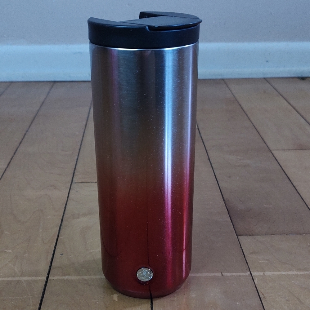 Starbucks Red and Silver Ombre Travel Mug - Picture 2 of 11